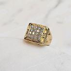 Diamant gouden heren ring 18k 750 0.8ct vvs1, 20 of groter, Heer, Ophalen of Verzenden, Zo goed als nieuw