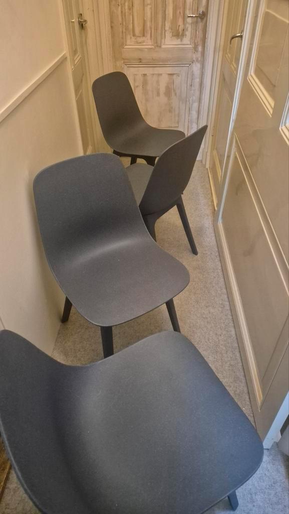 Odger Ikea 4x blauw, Huis en Inrichting, Stoelen, Zo goed als nieuw, Vier, Overige materialen, Blauw, Ophalen