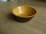 Flora gouda schaaltje okergeel met bruin., Huis en Inrichting, Keuken | Servies, Keramiek, Ophalen of Verzenden, Overige stijlen