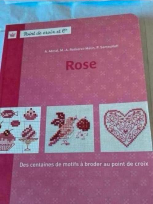 BORDUURBOEK POINT DE CROIX et Cie ROSE, Hobby en Vrije tijd, Borduren en Borduurmachines, Nieuw, Patroon, Handborduren, Verzenden