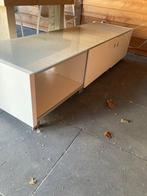 Tv kast met glazen plaat, Huis en Inrichting, Ophalen, Gebruikt, 150 tot 200 cm, Minder dan 100 cm