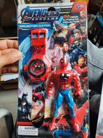 Spiderman Avengers Projectie Horloge + Figuur, Verzenden, Nieuw
