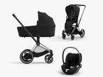 Cybex Priam kinderwagen 3-in-1 set – Zwart/Chroom – Compleet, Gebruikt, Verstelbare duwstang, Combiwagen, Ophalen