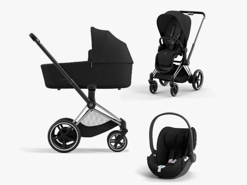 Cybex Priam kinderwagen 3-in-1 set – Zwart/Chroom – Compleet, Kinderen en Baby's, Kinderwagens en Combinaties, Gebruikt, Combiwagen