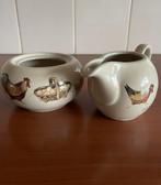 Jet by Ter Steege Melkkan en Suikerpot - Chicken Festival, Verzamelen, Ophalen of Verzenden, Zo goed als nieuw, Porselein, Overige typen