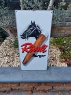 Emaille Reclamebord Bord RÖSSLI BURGER, Verzamelen, Ophalen, Zo goed als nieuw, Reclamebord