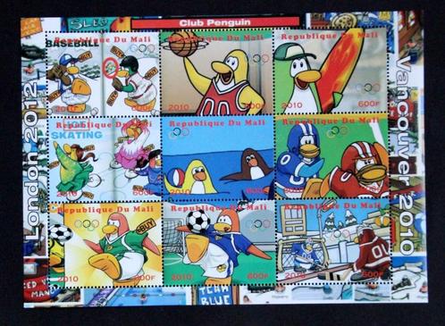 Mali Club penguin olympische spelen Disney  MNH, Postzegels en Munten, Postzegels | Afrika, Postfris, Overige landen, Verzenden