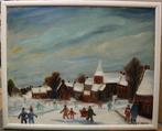 Alfons VERMEIR, winterpret in het dorp, Antiek en Kunst, Ophalen