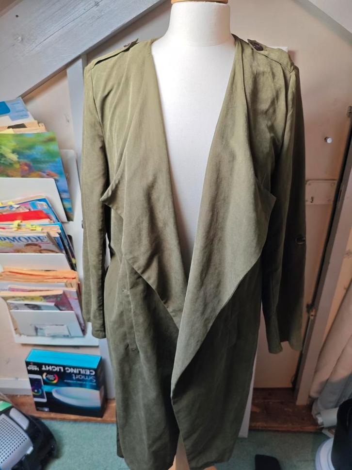 Elegante groene zomerjas maat L en XL, Kleding | Dames, Grote Maten, Zo goed als nieuw, Jas of Mantel, Groen, Ophalen
