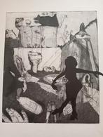 Ets aquatint circa 1991, Antiek en Kunst, Kunst | Etsen en Gravures, Verzenden
