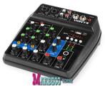 Audio mixer, Muziek mengpaneel, USB, Bluetooth, Fantoom, Rec, Ophalen of Verzenden