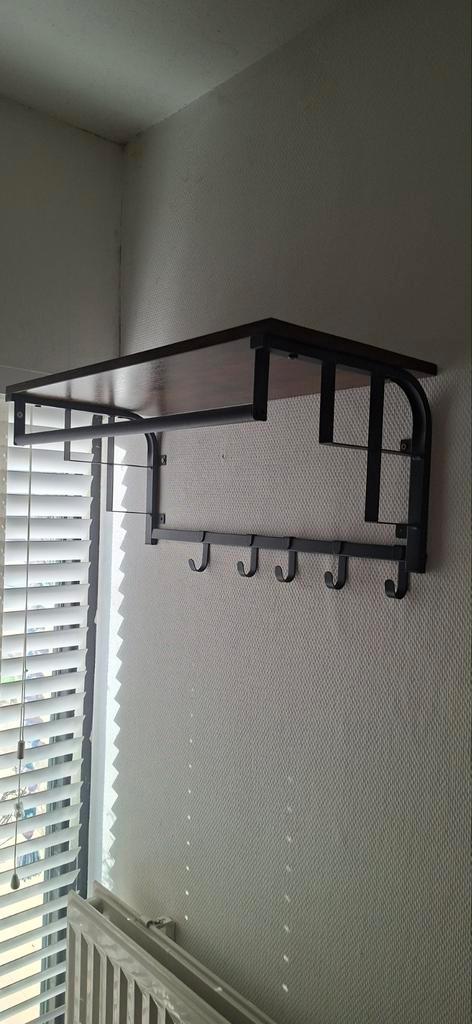 Industriële Wandkapstok met Plank, Huis en Inrichting, Woonaccessoires | Kapstokken, Gebruikt, Wandkapstok, Minder dan 100 cm