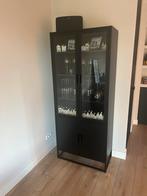 Industriële zwarte vitrinekast Label51, Ophalen, 50 tot 100 cm, Zo goed als nieuw, Metaal