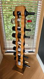 Houten design wijnrek. OWN STUDIO, Ophalen, 5 tot 15 flessen, Zo goed als nieuw, 75 cm of meer