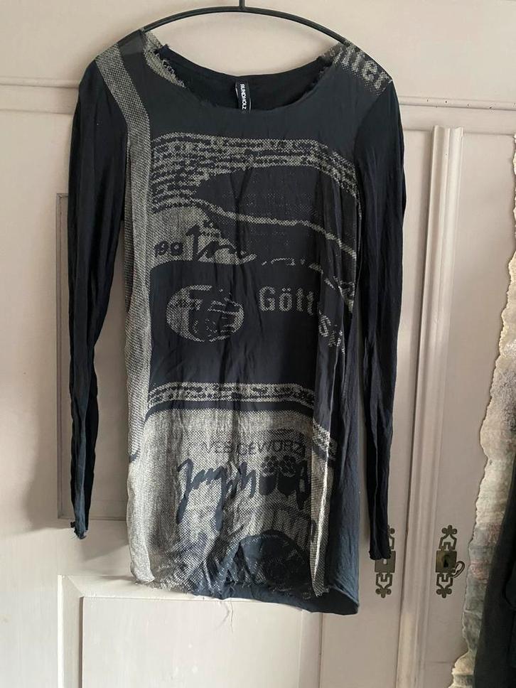 Zwart shirt rundholz main line mt. M, Kleding | Dames, T-shirts, Zo goed als nieuw, Zwart, Lange mouw, Ophalen of Verzenden