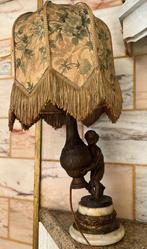 Antieke tafellamp met beeld, Antiek en Kunst, Antiek | Lampen, Ophalen