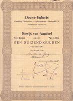 Douwe Egberts aandeel, Postzegels en Munten, Aandelen en Waardepapieren, Ophalen of Verzenden, 1950 tot 1970, Aandeel