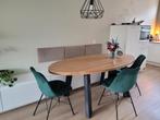 4x Velvet groene eetkamerstoelen (Lifa living), Huis en Inrichting, Stoelen, Ophalen, Gebruikt, Overige kleuren, Vier