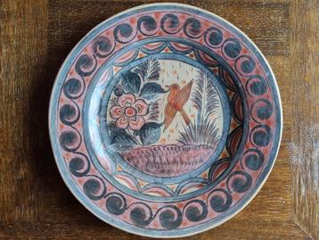 Vintage Decoratief Bord met Vogelmotief beschikbaar voor biedingen