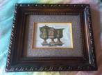 Schilderij Romeinse vazen in mooie bewerkte houten lijst, Minder dan 50 cm, Gebruikt, Ophalen of Verzenden, Print