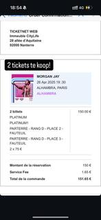 Morgan Jay in Paris, Tickets en Kaartjes