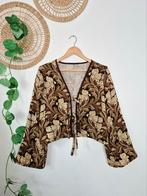 Upcycled jasje van vintage wollen 70s gordijn S-L, Maat 38/40 (M), Ophalen of Verzenden, Zo goed als nieuw, Jasje