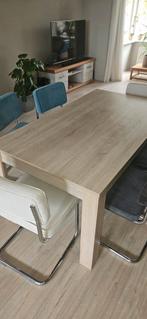 Houten Eettafel - Beige, Ophalen, 100 tot 150 cm, Zo goed als nieuw, 150 tot 200 cm