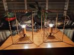 Goudkleurige tafellampen 2 stuks, Ophalen of Verzenden, Zo goed als nieuw, Metaal, Minder dan 50 cm