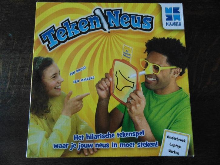 TekenNeus Spel van Megablue, Hobby en Vrije tijd, Gezelschapsspellen | Overige, Zo goed als nieuw, Een of twee spelers, Drie of vier spelers