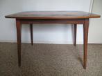 Vintage eettafel, uitschuifbaar. Teak. Mid century. Retro, Ophalen, Gebruikt, 100 tot 150 cm, 50 tot 100 cm
