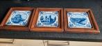 Defst blauwe tegels 3 stuks, Antiek en Kunst, Ophalen of Verzenden