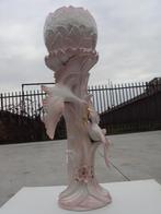 Bloembak -pilaar 2 zwanen vintage ceramic, Italia, Ceramic, Rond, Ophalen of Verzenden