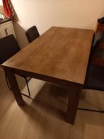 Eettafel VEDDE 90x160 wild donker eiken, Huis en Inrichting, Ophalen, Eikenhout, 50 tot 100 cm, Zo goed als nieuw