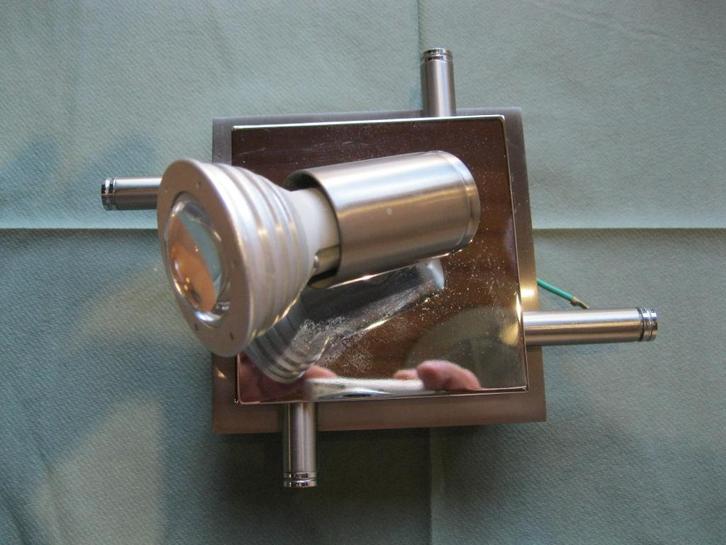 wandlicht wandlamp plafondlamp armatuur RVS, Huis en Inrichting, Lampen | Wandlampen, Zo goed als nieuw, Metaal, Overige materialen