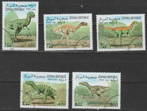 1565. Somalie 5 zegels gest. Prehistorische Dieren, Postzegels en Munten, Postzegels | Afrika, Gestempeld, Overige landen, Verzenden