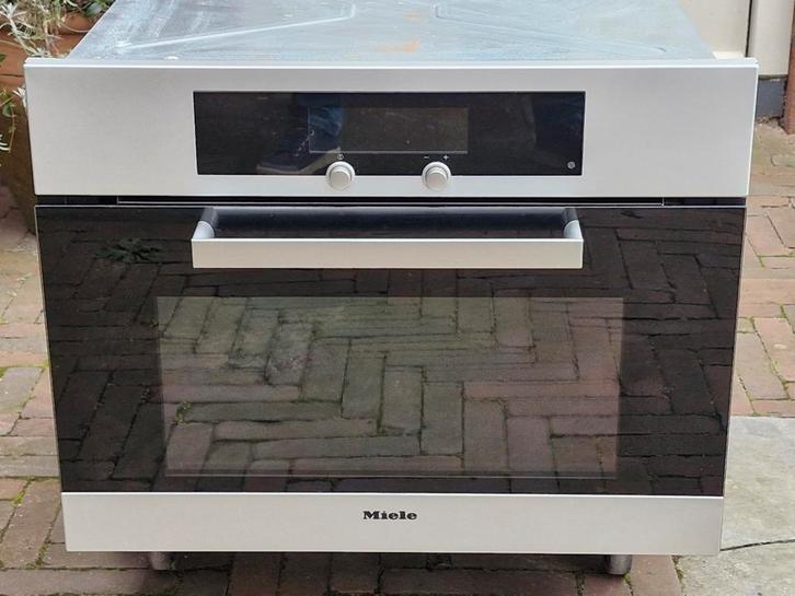Miele H4060BM Combi Magnetron - Aluminium Front, Witgoed en Apparatuur, Ovens, Gebruikt, Inbouw, Oven met grill, 45 tot 60 cm