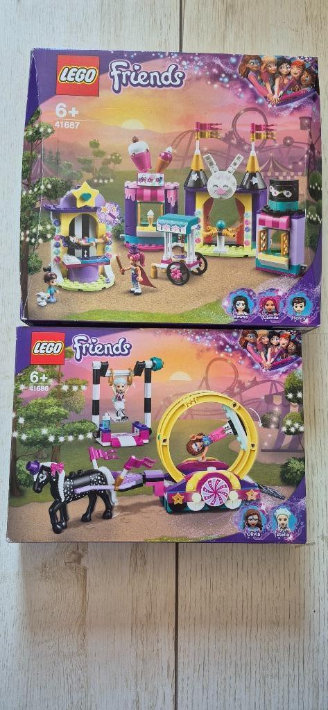 Lego Friends Magische kermiskraampjes 41687 & 41686, Kinderen en Baby's, Speelgoed | Duplo en Lego, Zo goed als nieuw, Lego, Complete set