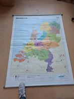 Wandkaart Nederland, Antiek en Kunst, Antiek | Schoolplaten, Ophalen, Aardrijkskunde