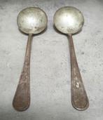 2 antieke ijzeren soep pap lepels belgique belgië, Antiek en Kunst, Antiek | Bestek, Ophalen of Verzenden