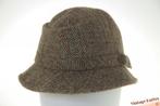 Vintage Vissershoed Mayser-Milz Windsor bruin grijs wol 57,5, Kleding | Heren, Mayser-Milz Windsor, Hoed, Ophalen of Verzenden