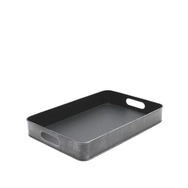 Grijs metalen dienblad NIEUW, Huis en Inrichting, Woonaccessoires | Dienbladen, Nieuw, Metaal, Rechthoekig, Ophalen of Verzenden