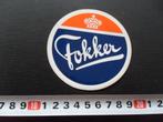 sticker Fokker logo   Luchtvaart, Verzamelen, Ophalen, Zo goed als nieuw, Bedrijf of Vereniging