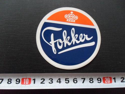 sticker Fokker logo   Luchtvaart, Verzamelen, Stickers, Zo goed als nieuw, Bedrijf of Vereniging, Ophalen