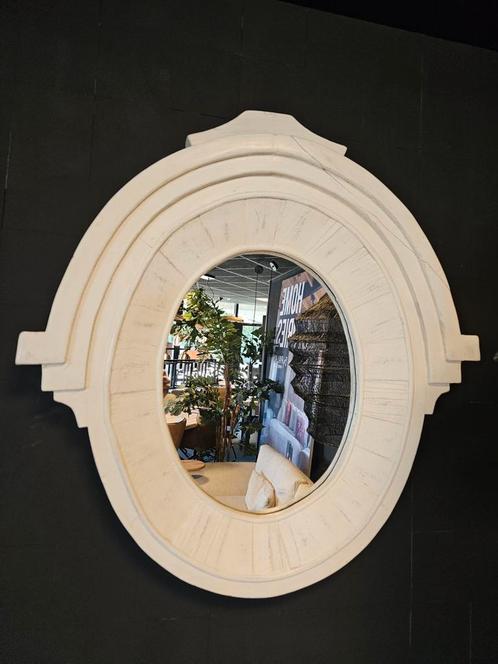 Spiegel zware houten lijst brocant landelijk, Huis en Inrichting, Woonaccessoires | Spiegels, Nieuw, Minder dan 100 cm, Rechthoekig