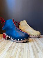Vintage Klompen ‘60 - Leder/Hout, maat 37- Reclameobject, Kleding | Dames, Schoenen, Ophalen of Verzenden, Zo goed als nieuw, Overige kleuren