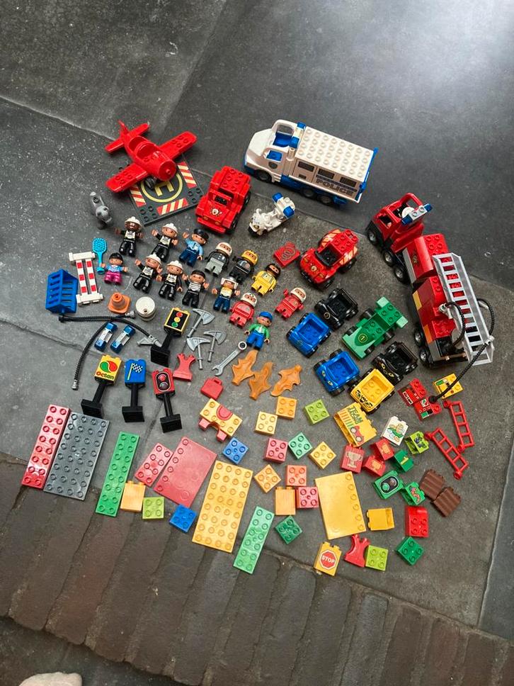 Lego Duplo - Politie, Brandweer & Formule 1, Kinderen en Baby's, Speelgoed | Duplo en Lego, Gebruikt, Duplo, Losse stenen, Ophalen of Verzenden