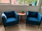 Twee donkerblauwe fauteuils Ikea (ekero), Ophalen, Gebruikt, Minder dan 75 cm, 50 tot 75 cm