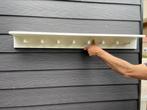 Wandplank/ mokkenrek Woood wit nieuw met 8 haken, Ophalen of Verzenden, Nieuw