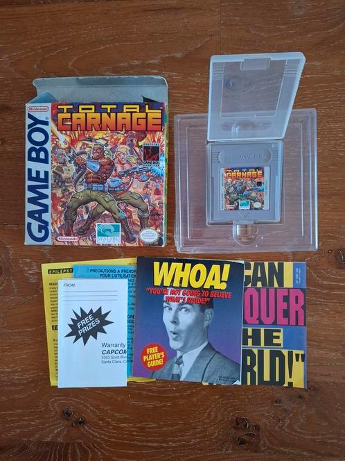 Total Carnage - USA, met doosje (CB)., Spelcomputers en Games, Games | Nintendo Game Boy, Gebruikt, Ophalen of Verzenden