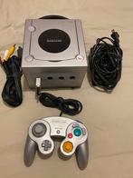 Nintendo GameCube Zilver - Met Controller (USA versie)+game, Ophalen of Verzenden, Gebruikt, Zilver, Met 1 controller